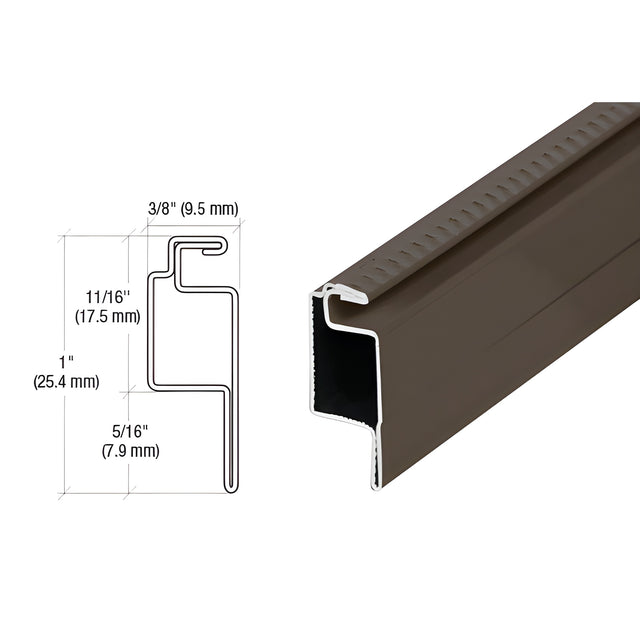 CRL Bronze 5/16" Roll Formed Aluminum Standard Lip Screen Frame - 144"