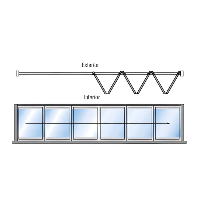 CRL Bronze Anodized S55 Monterey Bi-Fold 6 Panel Right Hand Interior Swing with Raised Sill