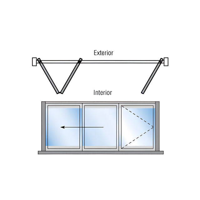 CRL Bronze Anodized S55 Monterey Bi-Fold and Pivot 2+1 Left Hand Interior Swing with Raised Sill and Exterior Lever Lock
