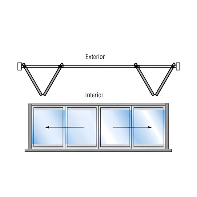 CRL Bronze Anodized S80 Monterey Thermally Broken 2+2 Bi-Fold Bi-Part Interior Swing with Flush Sill