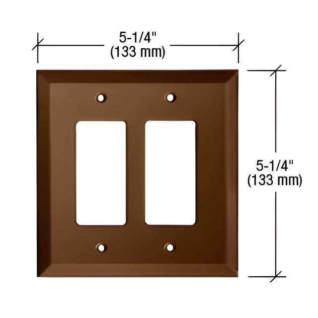 CRL Bronze Double Designer Glass Mirror Plate