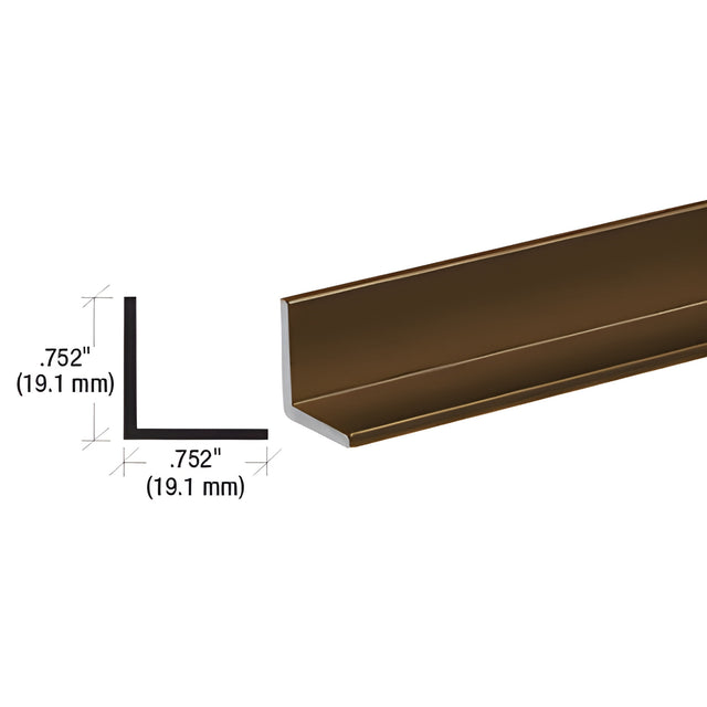 CRL Bronze Electro-Static Paint 3/4" Aluminum Angle Extrusion