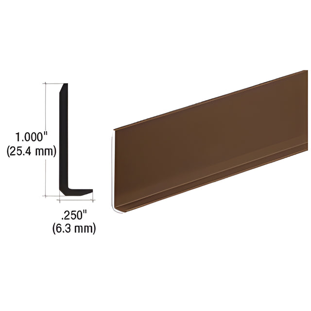 CRL Bronze Electro-Static Paint Aluminum 1/4" L-Bar Extrusion