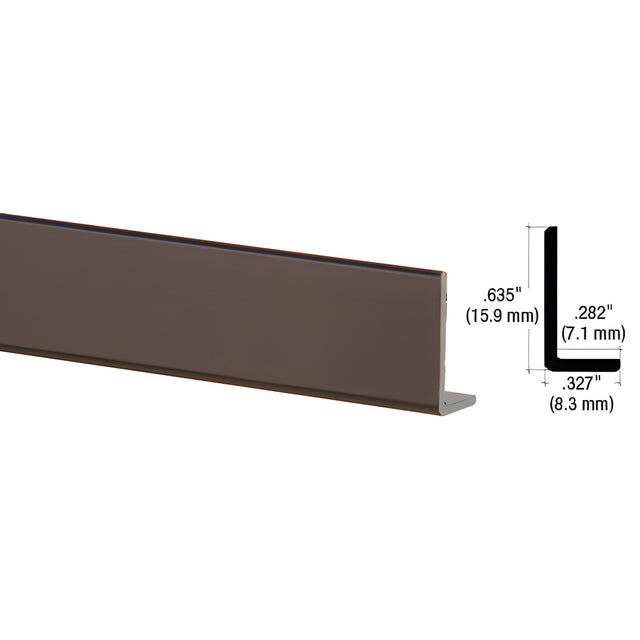 CRL Bronze Electro-Static Paint Aluminum 5/8" L-Bar Extrusion