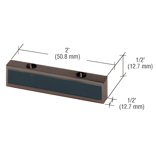 CRL Bronze Header Mounted Single Door Stop