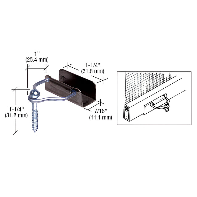 CRL Bronze Slip-On Bail Latches and Screws - Bulk
