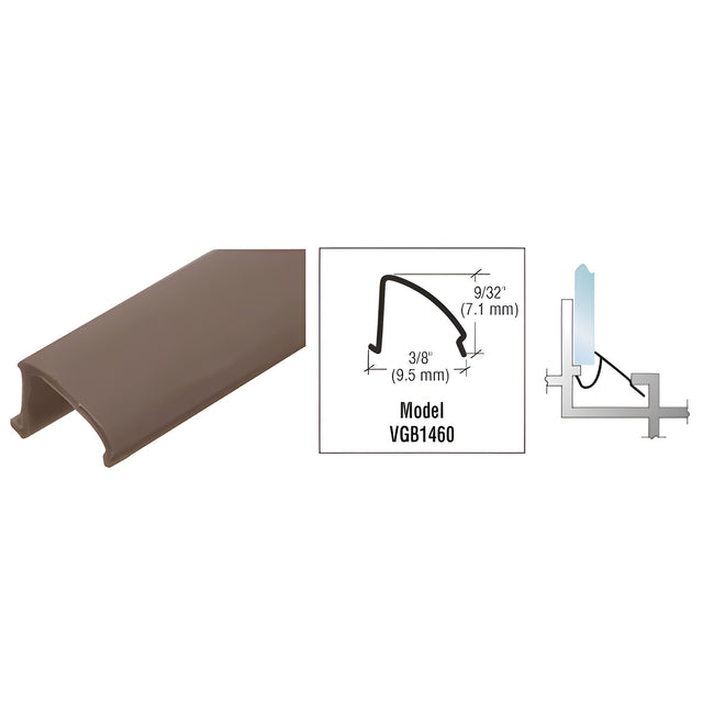 CRL Bronze Snap-In Vinyl Glazing Bead