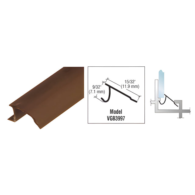 CRL Bronze Snap-In Vinyl Glazing Bead