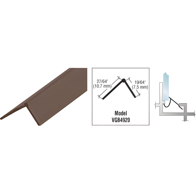 CRL Bronze Snap-In Vinyl Glazing Bead