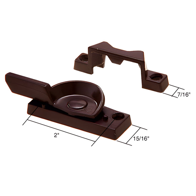 CRL Bronze Window Sash Lock with 2" Screw Holes