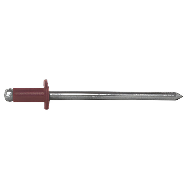 CRL Brown 1/8" Diameter, 3/16" to 1/4" Grip Range Aluminum Mandrel and Rivet - 1000 Pack