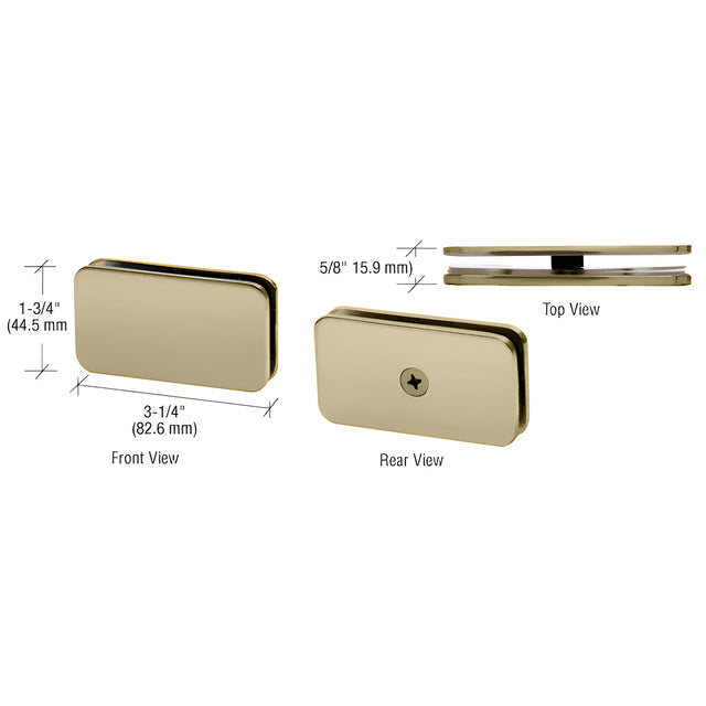 CRL Brushed Bronze 180 Degree Traditional Style Glass Clamp
