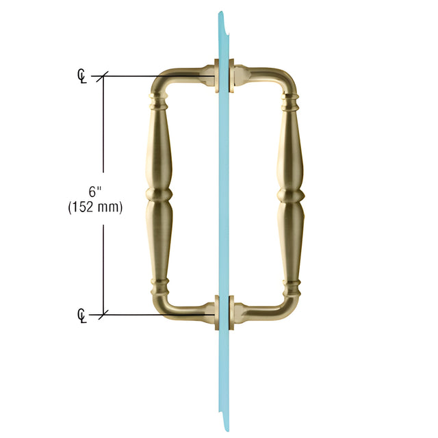 CRL Brushed Bronze 6" Victorian Style Back-to-Back Pull Handle