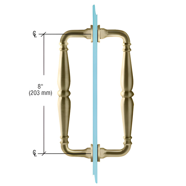 CRL Brushed Bronze 8" Victorian Style Back-to-Back Pull Handles