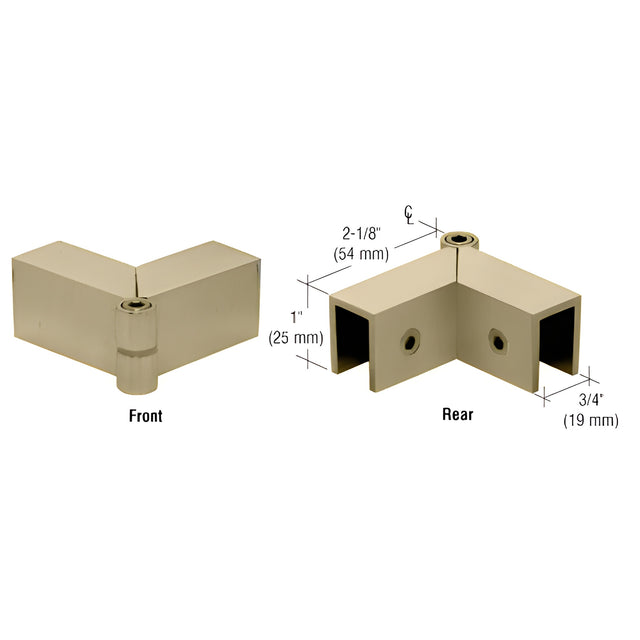 CRL Brushed Bronze Adjustable "Sleeve Over" Glass Clamp