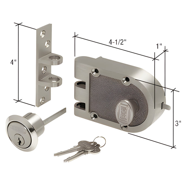 CRL Brushed Chrome Segal Dead Bolt Lock