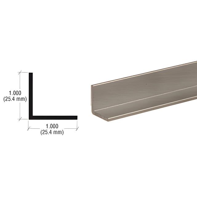 CRL Brushed Nickel 1" Angle Extrusion