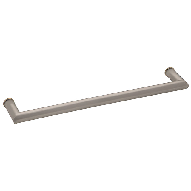 CRL Brushed Nickel 24" MT Series Round Tubing Mitered Corner Single-Sided Towel Bar