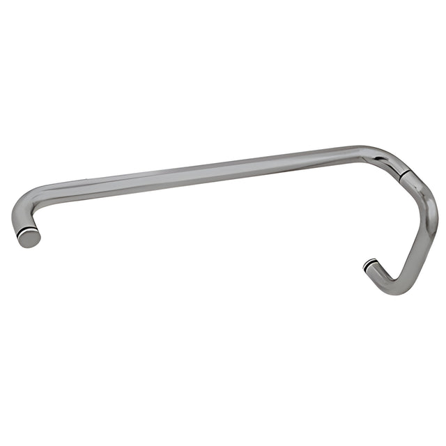 CRL Brushed Nickel 6" Pull Handle and 18" Towel Bar BM Series Combination Without Metal Washers