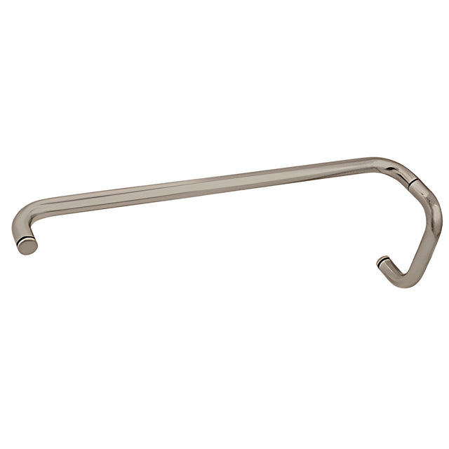 CRL Brushed Nickel 6" Pull Handle and 22" Towel Bar BM Series Combination Without Metal Washers