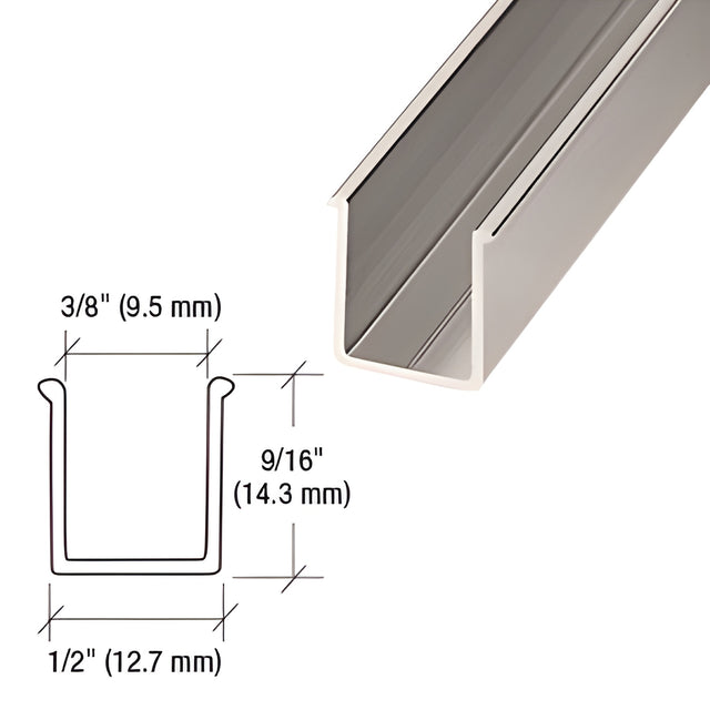CRL Brushed Nickel 72" Snap-In Filler Insert for Shower Door Header