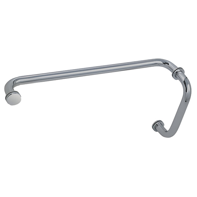 CRL Brushed Nickel 8" Pull Handle and 18" Towel Bar BM Series Combination With Metal Washers