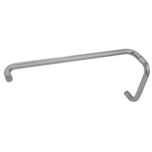 CRL Brushed Nickel 8" Pull Handle and 24" Towel Bar BM Series Combination Without Metal Washers