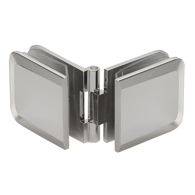 CRL Brushed Nickel Adjustable Beveled Glass-to-Glass Clamp