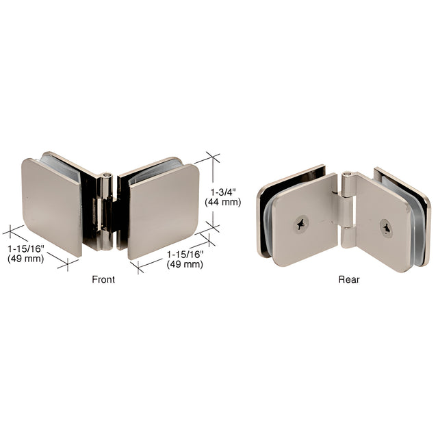 CRL Brushed Nickel Adjustable Glass-to-Glass Clamp