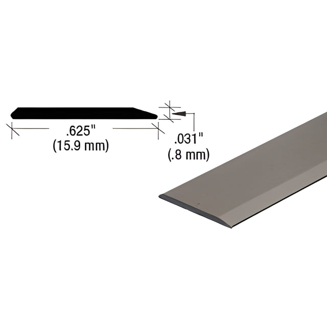 CRL Brushed Nickel Aluminum 5/8" Flat Face Mirror Edge Molding
