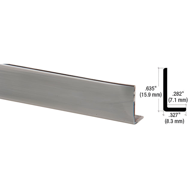 CRL Brushed Nickel Aluminum 5/8" L-Bar Extrusion