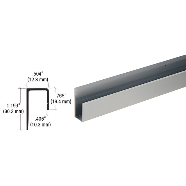 CRL Brushed Nickel Aluminum Deep Nose 3/8" J-Channel