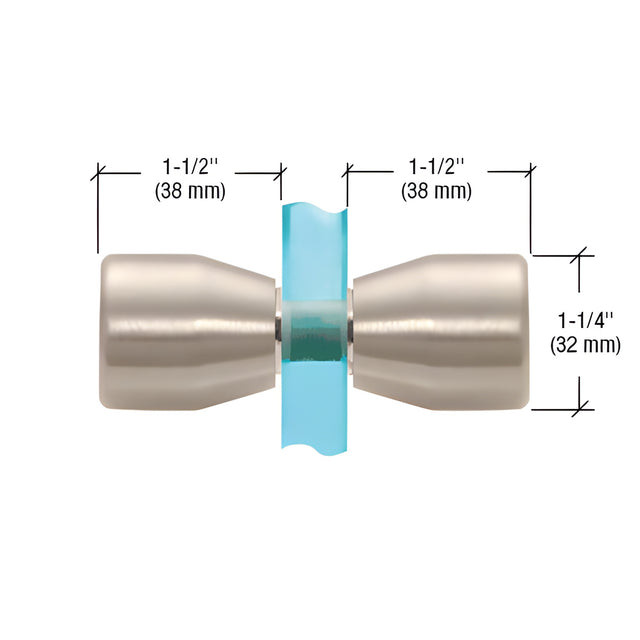 CRL Brushed Nickel Back-to-Back Bow-Tie Style Knobs