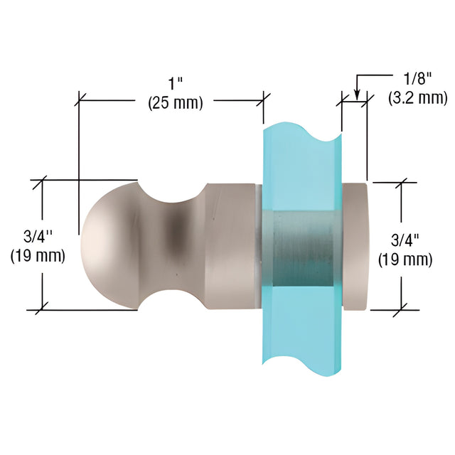 CRL Brushed Nickel Mini Bulb Style Single-Sided Door Knob