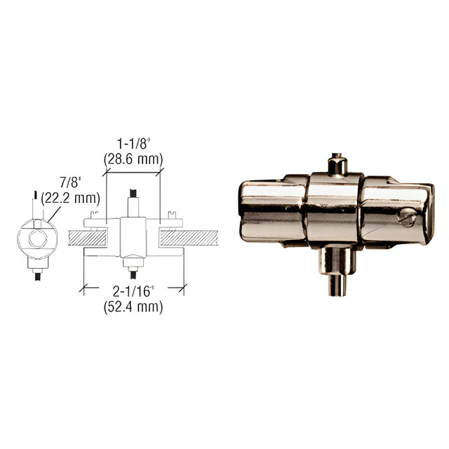 CRL Brushed Nickel Plated Adjustable Double Shelf Brackets for the Cable Display System