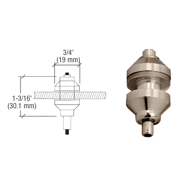 CRL Brushed Nickel Plated Drilled Glass Shelf Brackets for the Cable Display System