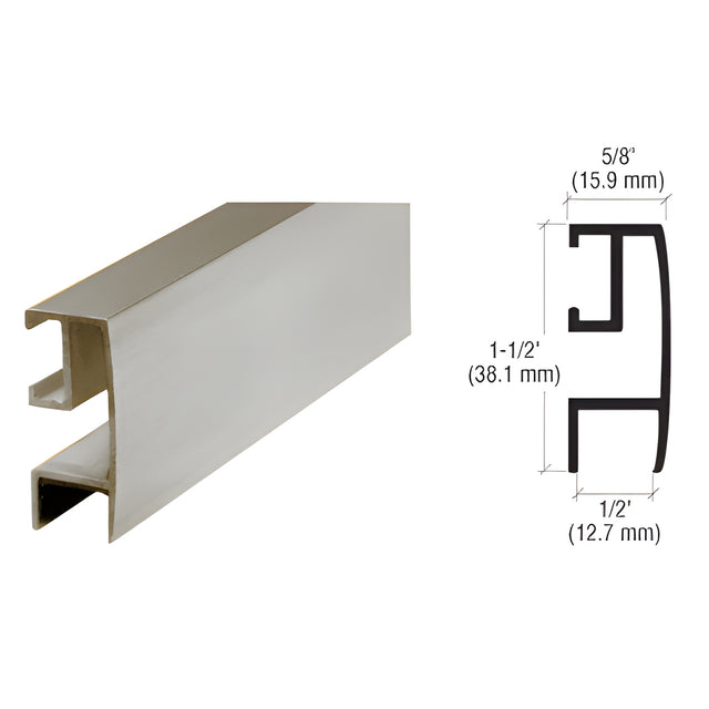 CRL Brushed Nickel Rectangular Mirror Frame Extrusion