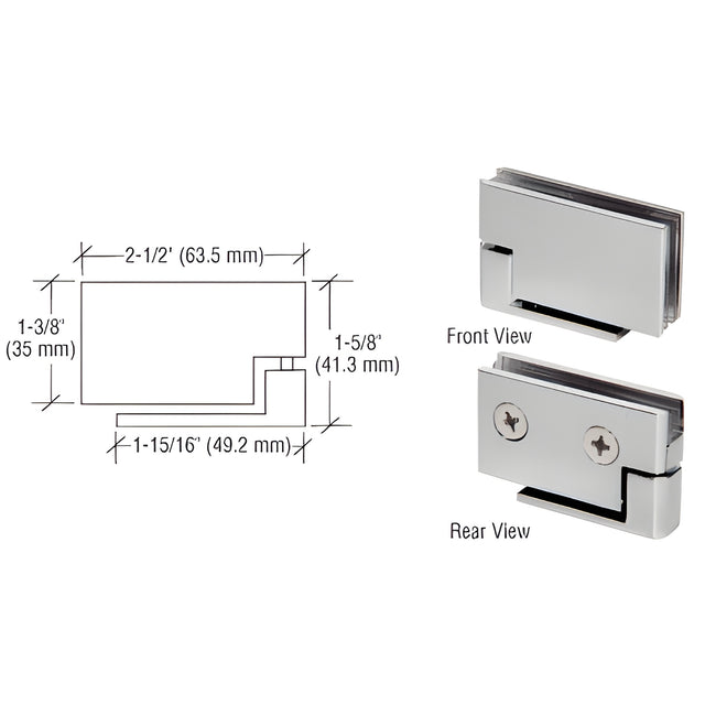 CRL Brushed Nickel Surface Mount Cabinet Pivot Hinge