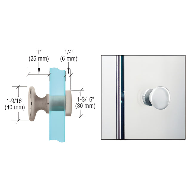CRL Brushed Nickel Traditional Style Single-Sided Door Knob
