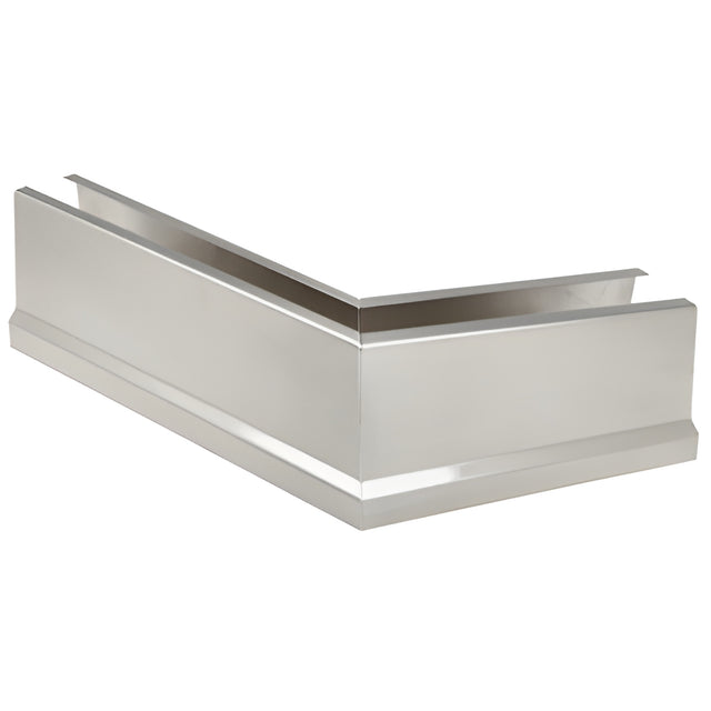 CRL Brushed Stainless 12" 135 Degree Mitered Corner Cladding for B5T Series Tapered Base Shoe