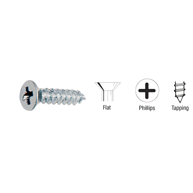 CRL Brushed Stainless 12 x 2" Flat Head Phillips Screws