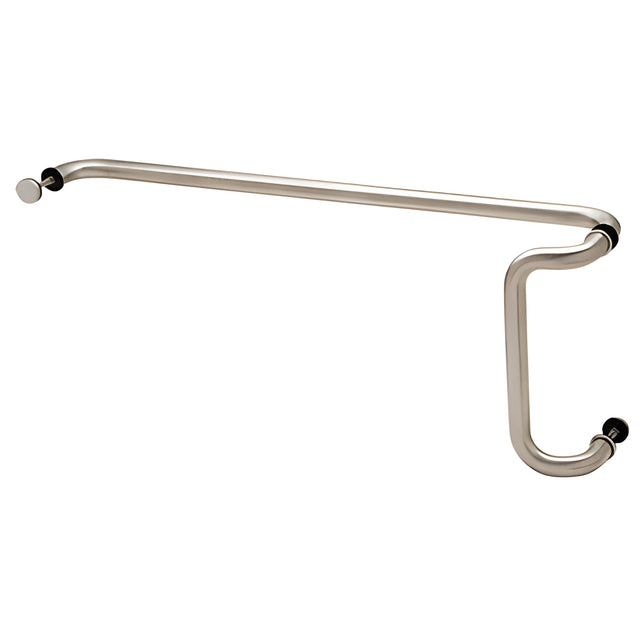 CRL Brushed Stainless 12" x 33" Back-to-Back Offset Combination Push and Pull Handle Set