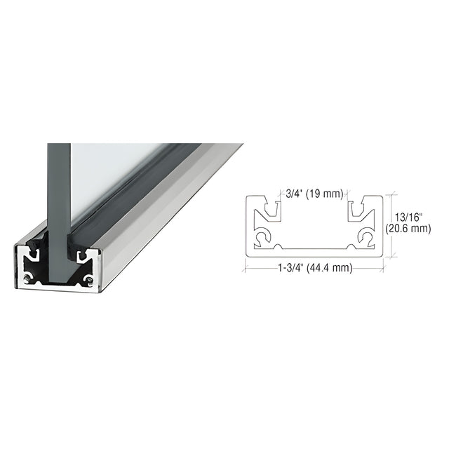 CRL Brushed Stainless 120" Shallow U-Channel