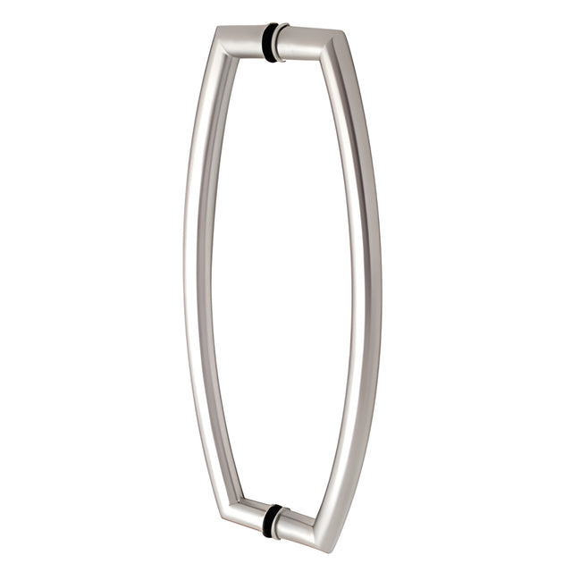 CRL Brushed Stainless 17" Glass Mounted Back-to-Back Bracket Style Pull Handle