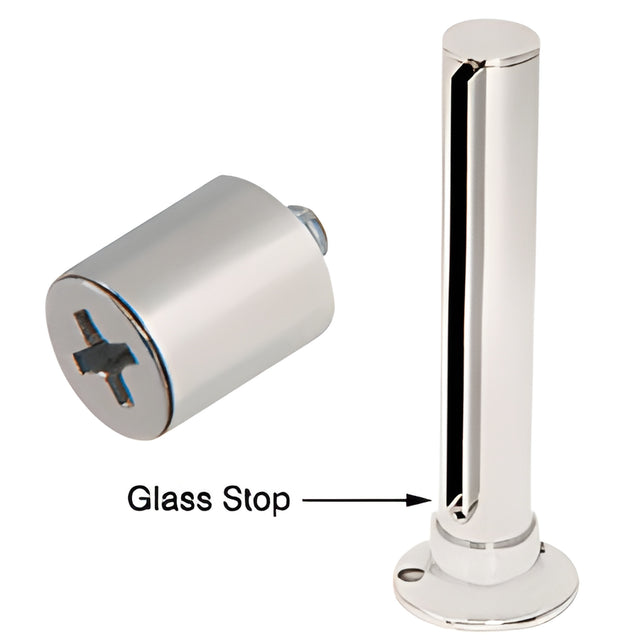 CRL Brushed Stainless 3/8" Glass Stop