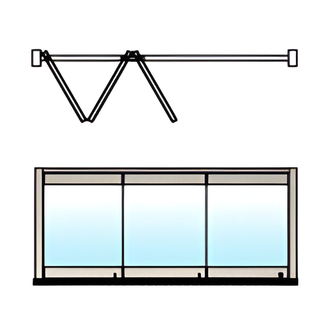 CRL Brushed Stainless 3-Panel Overhead Track Full Leaf Bi-Fold Door Configuration