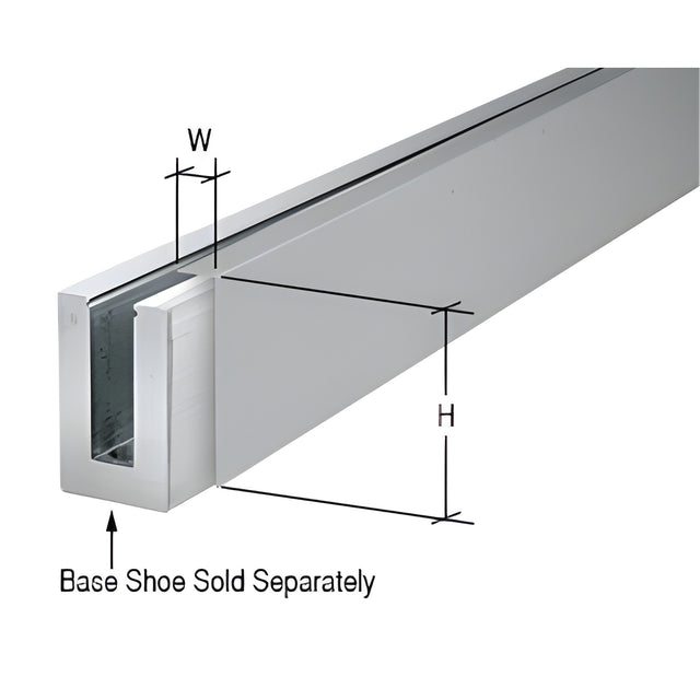 CRL Brushed Stainless 3 m Cladding for L56S, L21S, and L25S Series Square Aluminum Base Shoe