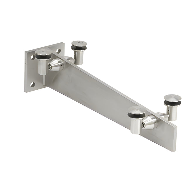 CRL Brushed Stainless 36" Glass Awning Sloped Wall Bracket