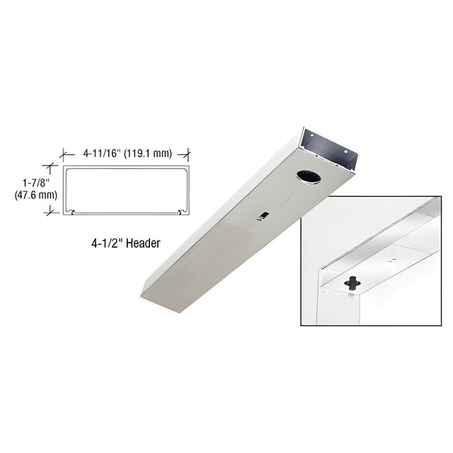 CRL Brushed Stainless 4-1/2" x 36" Single Door Header