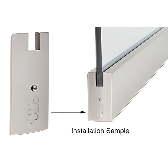 CRL Brushed Stainless 4" Square End Cap for Sidelite Rails with 3/4" Glass